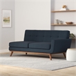 Modway Engage Right-Arm Upholstered Fabric and Wood Loveseat in Azure Blue