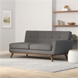 Modway Engage Right-Arm Upholstered Fabric and Wood Loveseat in Expectation Gray