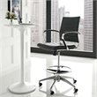 Modway Jive Vinyl Upholstered Drafting Stool in Black