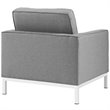 Modway Loft Fabric Accent Arm Chair in Light Gray (Set of 2)