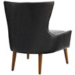 Keen Upholstered Vinyl Armchair in Black