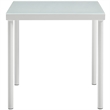 Modway Harmony Outdoor Patio Aluminum and Glass Side Table in White