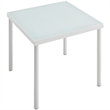 Modway Harmony Outdoor Patio Aluminum and Glass Side Table in White