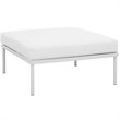 Modway Harmony 3-Piece Outdoor Patio Aluminum Sectional Sofa Set in White