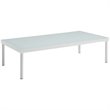 Modway Harmony 5-Piece Outdoor Patio Aluminum Sectional Sofa Set in White/Navy