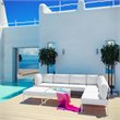 Modway Harmony 8-Piece Outdoor Patio Aluminum Sectional Sofa Set in White