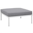 Modway Harmony 6-Piece Outdoor Patio Aluminum Sectional Sofa Set in White/Gray