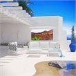 Modway Harmony 6-Piece Outdoor Patio Aluminum Sectional Sofa Set in White/White