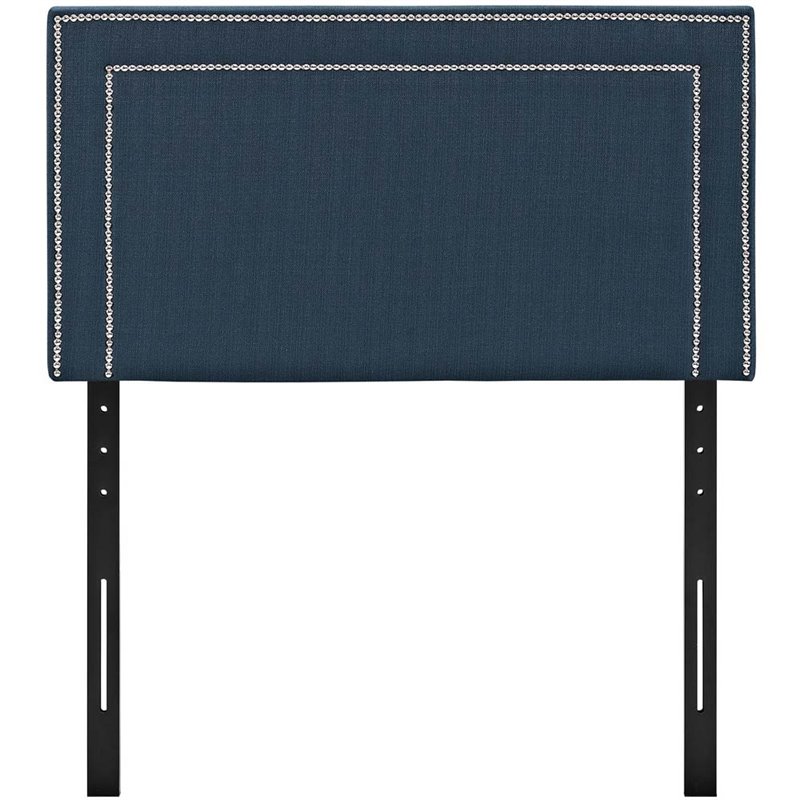 Modway Jessamine Twin Upholstered Polyester Fabric Headboard in Azure Blue