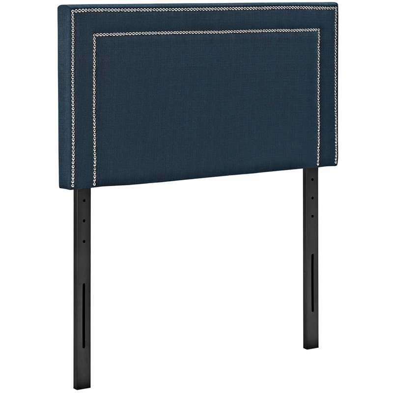Modway Jessamine Twin Upholstered Polyester Fabric Headboard in Azure Blue