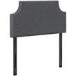 Modway Laura Twin Upholstered Polyester Fabric Headboard in Gray