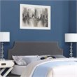 Modway Laura King Upholstered Polyester Fabric Headboard in Gray