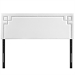 Modway Josie Queen Modern Style Upholstered Faux Leather Headboard in White