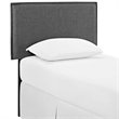 Modway Camille Twin Upholstered Polyester Fabric Headboard in Gray