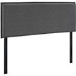 Modway Camille Queen Upholstered Polyester Fabric Headboard in Gray