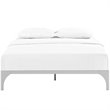 Modway Ollie Modern Sturdy Powder Coated Steel Full Bed Frame in Silver