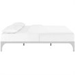 Modway Ollie Modern Sturdy Powder Coated Steel Full Bed Frame in Silver