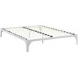 Modway Ollie Modern Sturdy Powder Coated Steel King Bed Frame in Silver