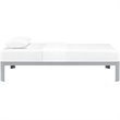 Modway Corinne Modern Sturdy Powder Coated Steel Twin Bed Frame in Gray