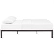 Modway Corinne Modern Sturdy Powder Coated Steel Full Bed Frame in Brown