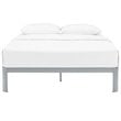 Modway Corinne Modern Sturdy Powder Coated Steel Queen Bed Frame in Gray