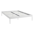 Modway Elsie Modern Sturdy Powder Coated Steel Queen Bed Frame in White