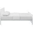 Modway Estate Modern Sturdy Powder Coated Steel King Bed in White