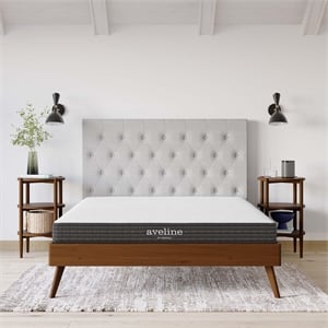 Modway Aveline 6&quot Modern Style Memory Foam King Mattress in White