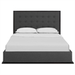 Modway Madeline Fabric Upholstered Queen Bed in Cappuccino and Smoke