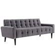 Modway Delve Modern Style Performance Velvet Sofa in Gray Finish