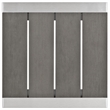 Modway Shore Outdoor Patio Wood and Aluminum Side Table in Silver/Gray