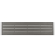 Modway Shore Aluminum Wood Plastic Outdoor Patio Bench in Silver/Gray