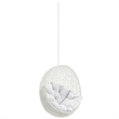 Modway Hide Steel Rattan Outdoor Patio Swing Chair without Stand in White