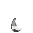 Modway Abate Steel Rattan Outdoor Patio Swing Chair without Stand in Gray/White