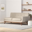 Modway Engage Left-Arm Upholstered Fabric and Wood Loveseat in Beige