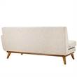Modway Engage Left-Arm Upholstered Fabric and Wood Loveseat in Beige