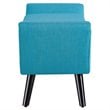 Modway Gambol Upholstered Fabric Bench in Blue