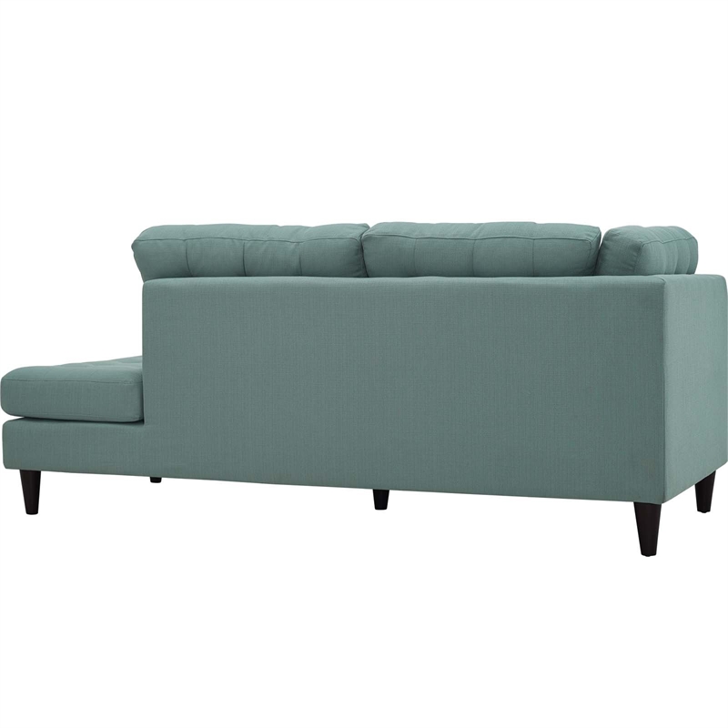 Modway Empress Upholstered Polyester Fabric Right Facing Chaise in Laguna