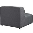 Modway Mingle Modern Style Polyester Fabric Armless Chair in Gray
