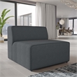 Modway Mingle Modern Style Polyester Fabric Armless Chair in Gray