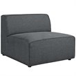 Modway Mingle Modern Style Polyester Fabric Armless Chair in Gray