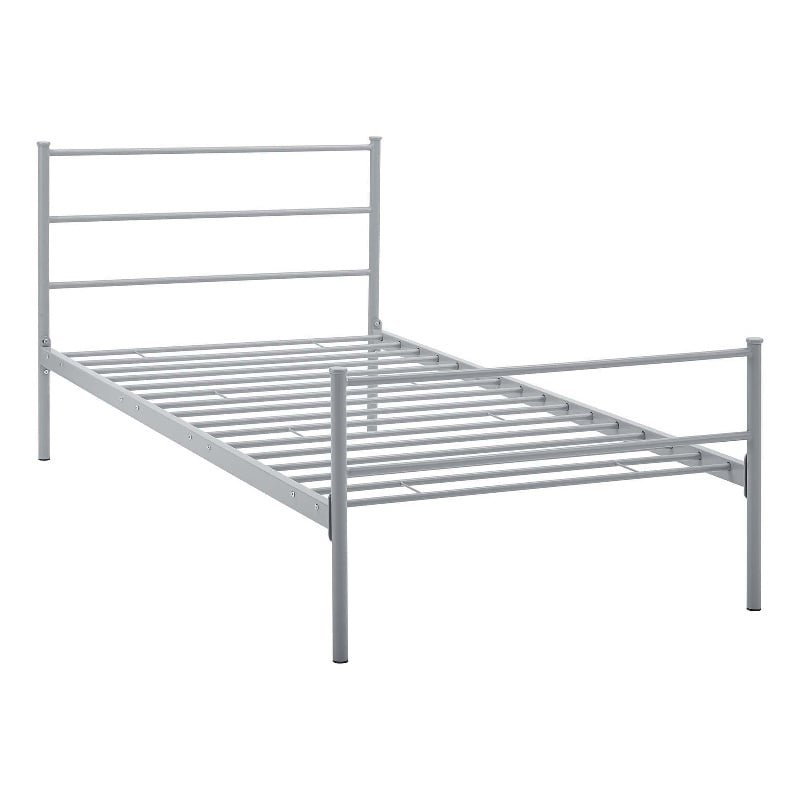 Modway Alina Powder Coated Sturdy Steel Twin Platform Bed Frame in Gray