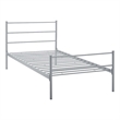 Modway Alina Powder Coated Sturdy Steel Twin Platform Bed Frame in Gray