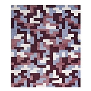 Modway Andela Mosaic 5' x 8' Area Rug in Red and Blue