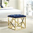 Modway Intersperse Fabric Ottoman in Gold and Navy