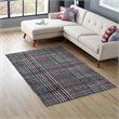 Modway Kaja 5' x 8' Area Rug in Ivory and Black