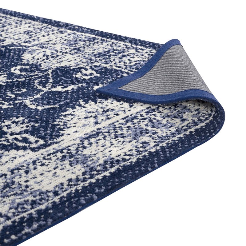 Modway Kazia Medallion 5' x 8' Area Rug in Blue and Ivory