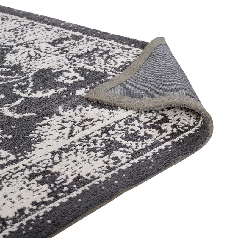 Modway Kazia Medallion 5' x 8' Area Rug in Gray and Ivory