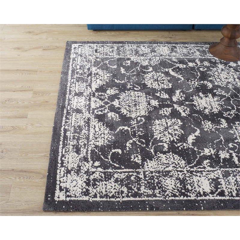 Modway Kazia Medallion 8' x 10' Area Rug in Gray and Ivory
