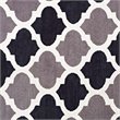 Modway Lida Moroccan Trellis 8' x 10' Area Rug in Charcoal and Black
